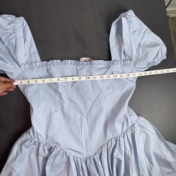 House of CB 'Maribel' Soft Blue Broderie Corset Mini Dress NWOT - Picture 10 of 12